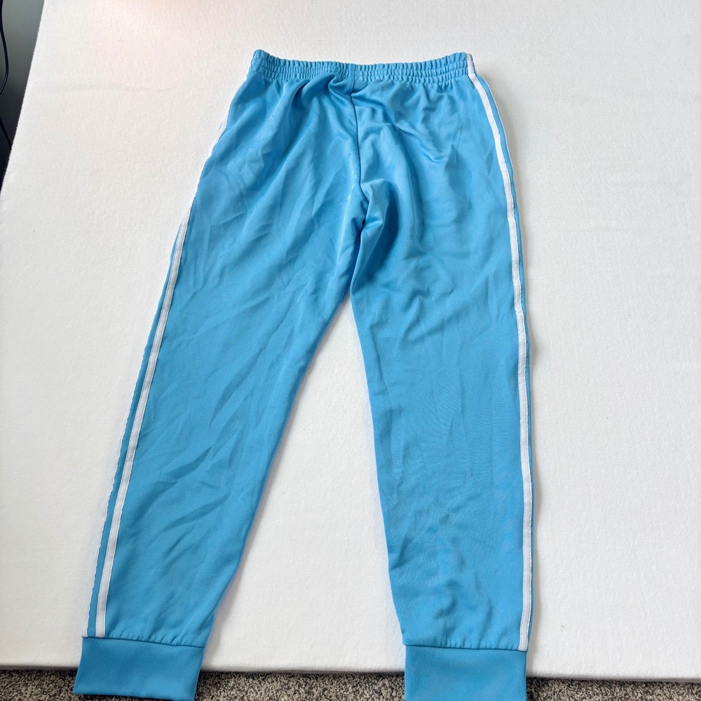 Adidas Originals Women Light Blue Three Stripe Track Pants Joggers  Large NWOT - Picture 7 of 11